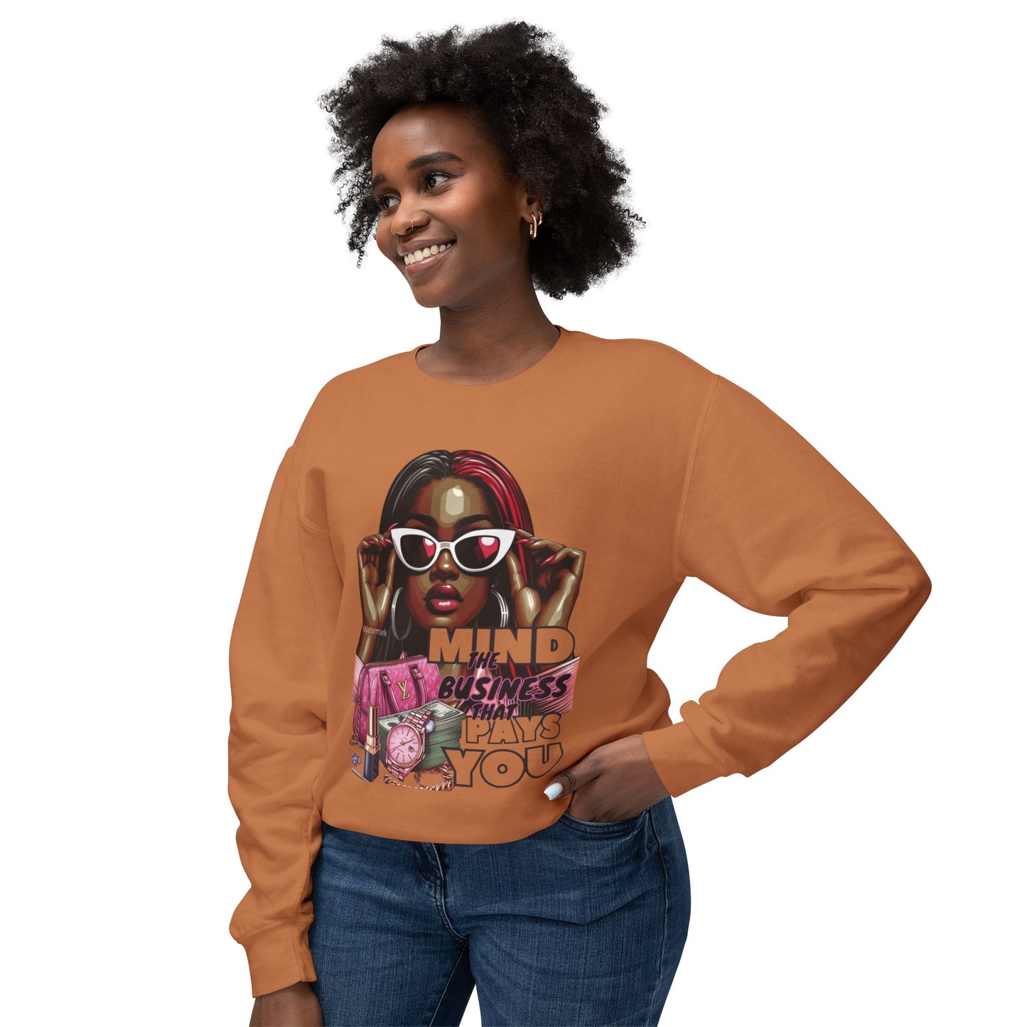 Women Lightweight Crewneck Sweatshirt Graphic Design