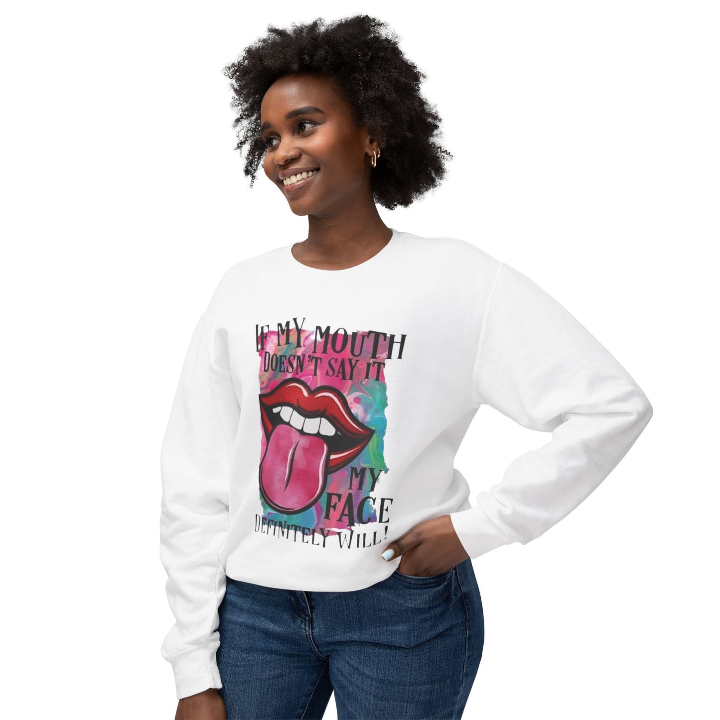 Women Lightweight Crewneck Sweatshirt Graphic Design