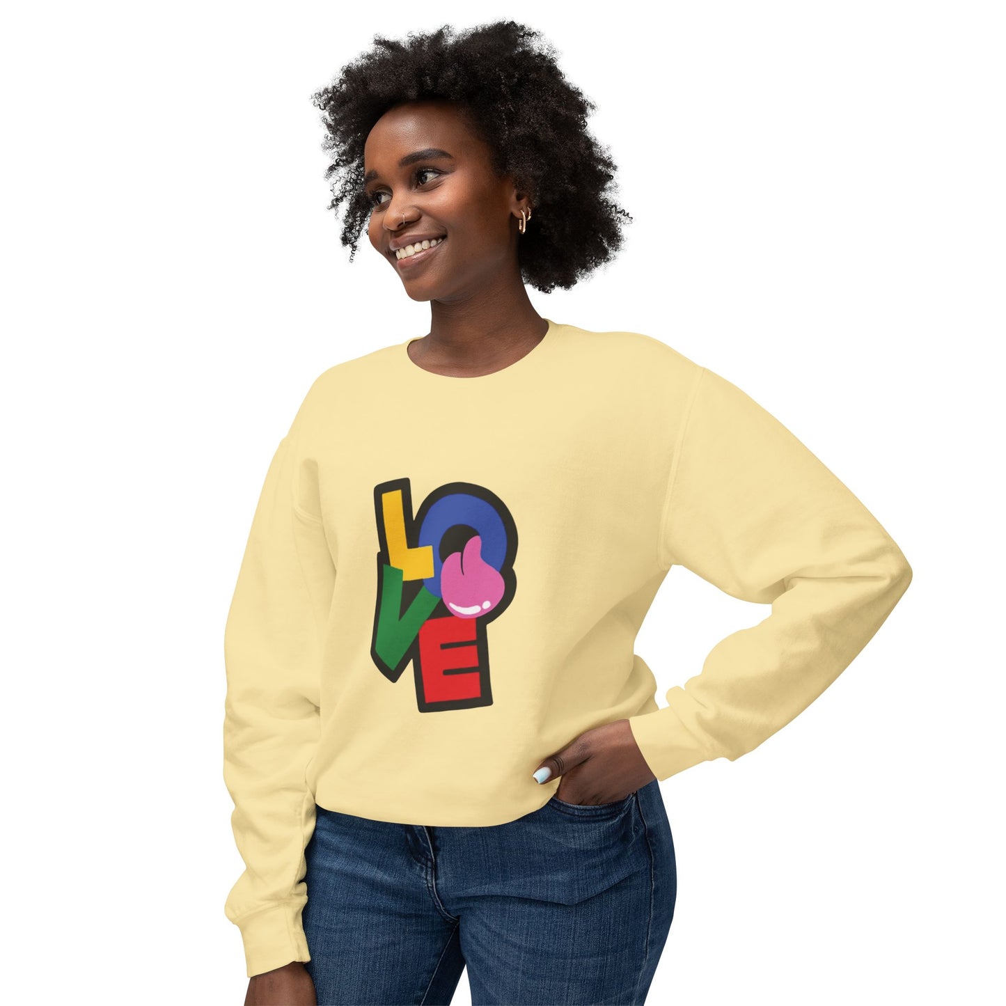 Women Lightweight Crewneck Sweatshirt Graphic Design